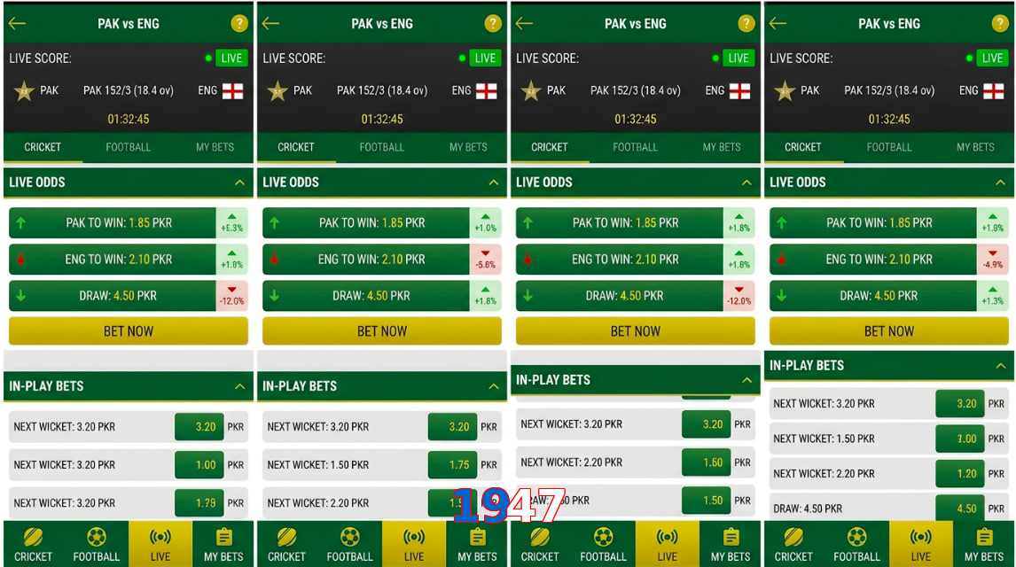 Game list for 1947 bet section